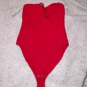Red body suit